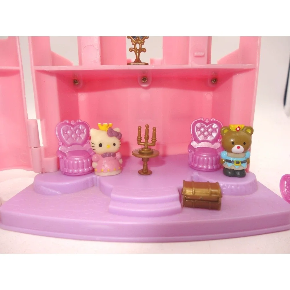 Hello Kitty Castle king queen Blue Box play set Toho Polly Pocket miniature Rare